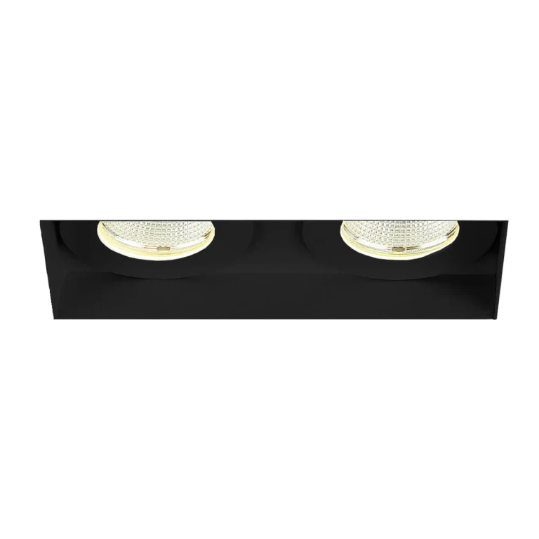 Black Two Light Downlight from the Amigo Collection