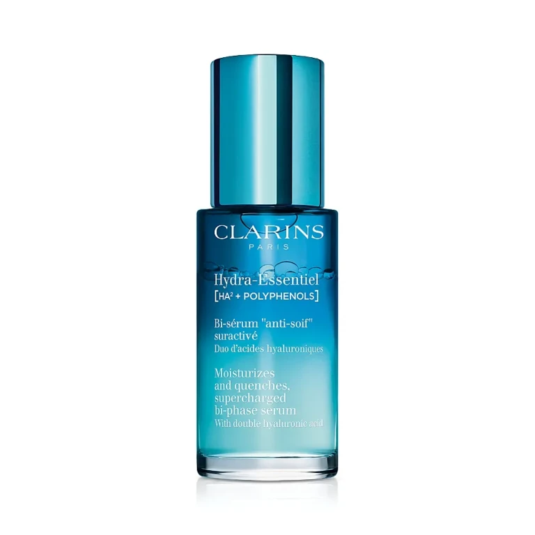 Clarins Hydra Essentiel Bi Phase Face Serum with Double Hyaluronic Acid 1 oz.