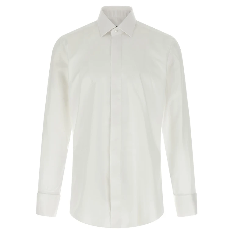 Barba Cufflinks shirt White Cotton Shirt, Blouse - Men