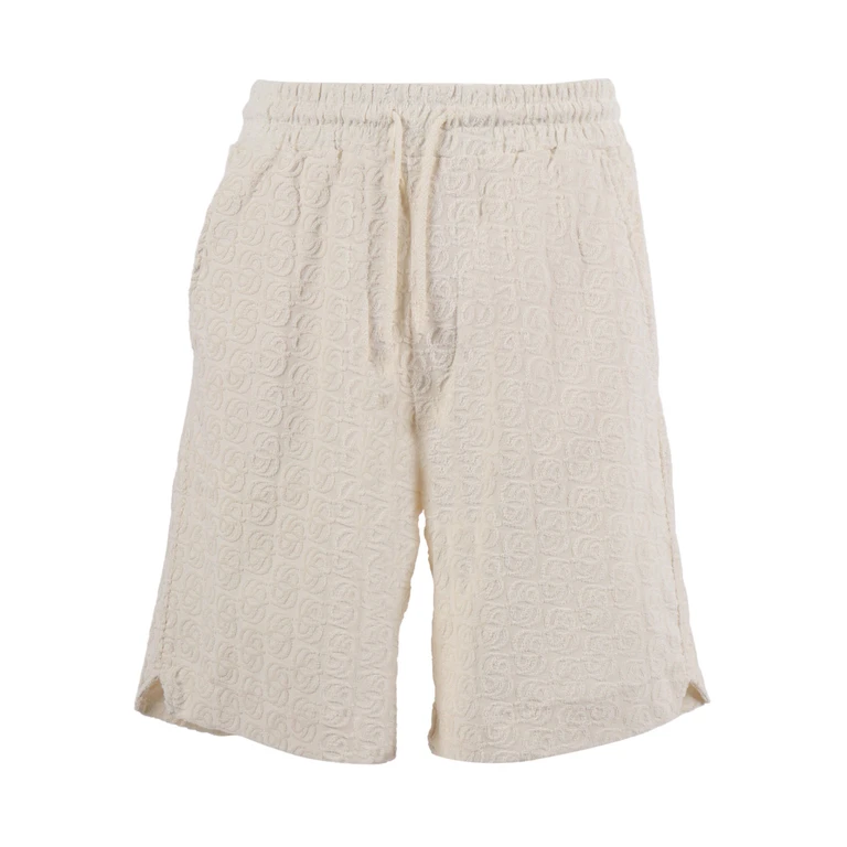 Dr�Le De Monsieur Short Monogramme White Cotton Bermuda - Men