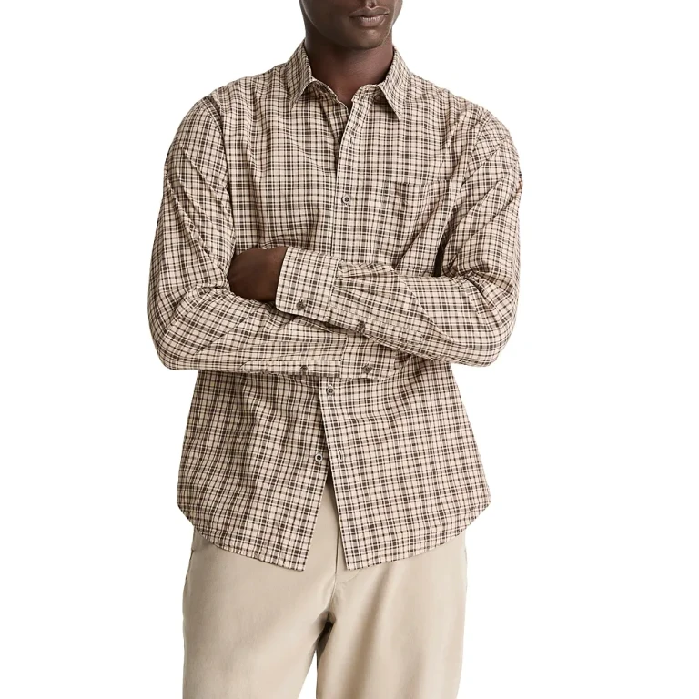 Vince Great Falls Plaid Classic Fit Button Down Shirt