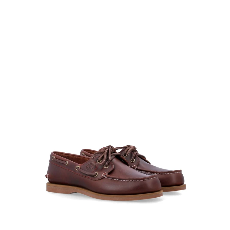 Timberland Bordeaux Loafers With Bow Detail On The Front And Embossed Logo On The Side In Leather Man