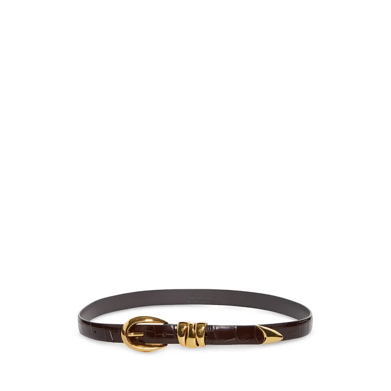 Madewell Women's Croc-Embossed Leather Belt