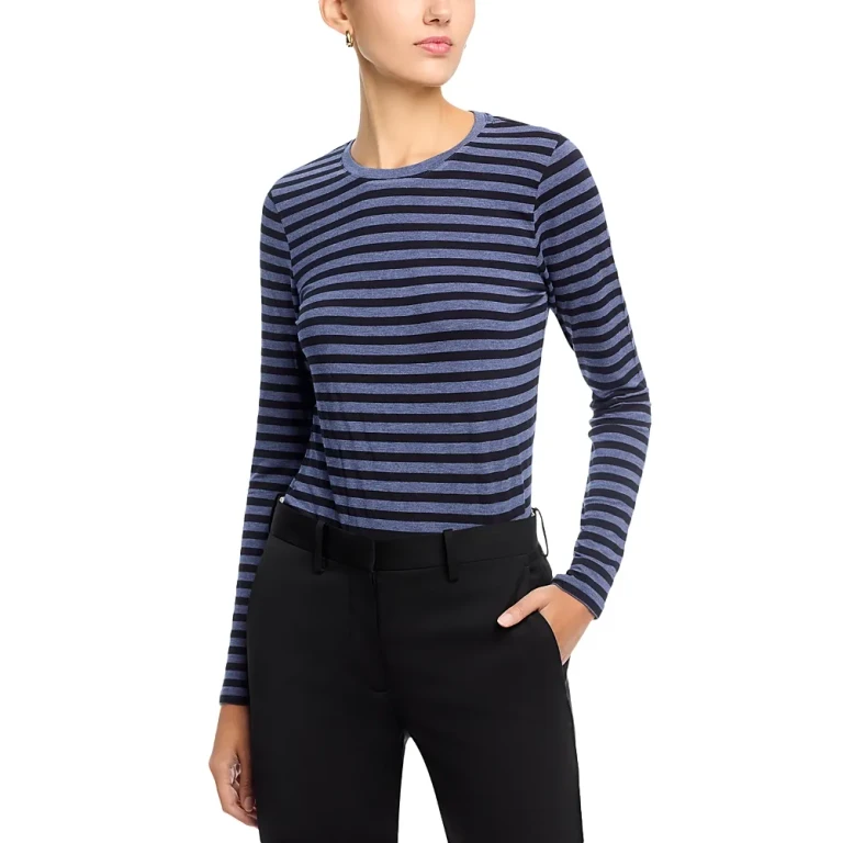 Majestic Filatures Striped Long Sleeve Crewneck Tee