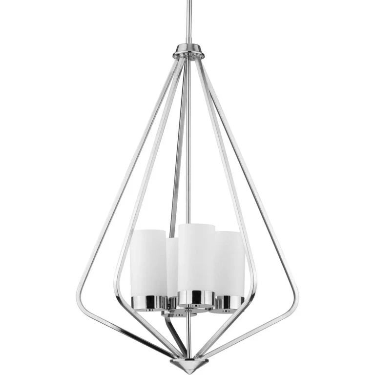 Polished Chrome Four Light Pendant from the Elevate Collection