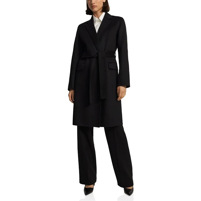 Theory Wool Cashmere Doubled Breasted Fitted Coat