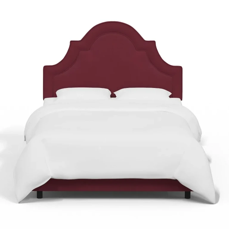 Jolie Velvet Berry Twin Bed - Skyline Furniture