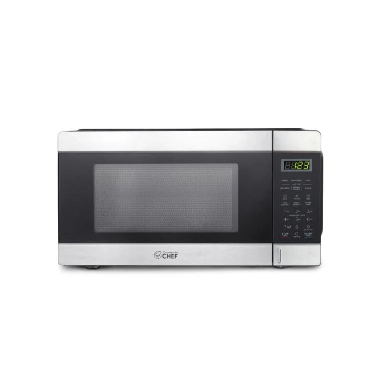 Commercial Chef 1.1 Cu Ft Countertop Microwave - Stainless Steel, Black