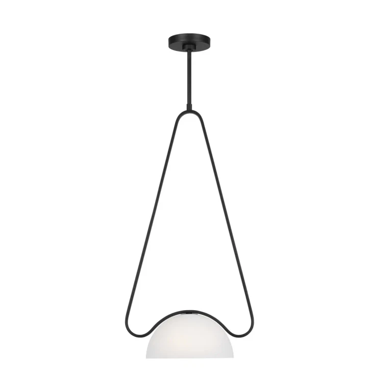 Midnight Black One Light Pendant from the Nido Collection