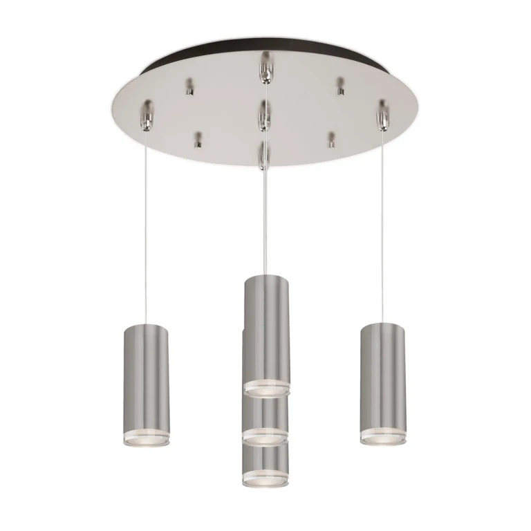 Brushed Nickel LED Pendant from the Cameo Collection