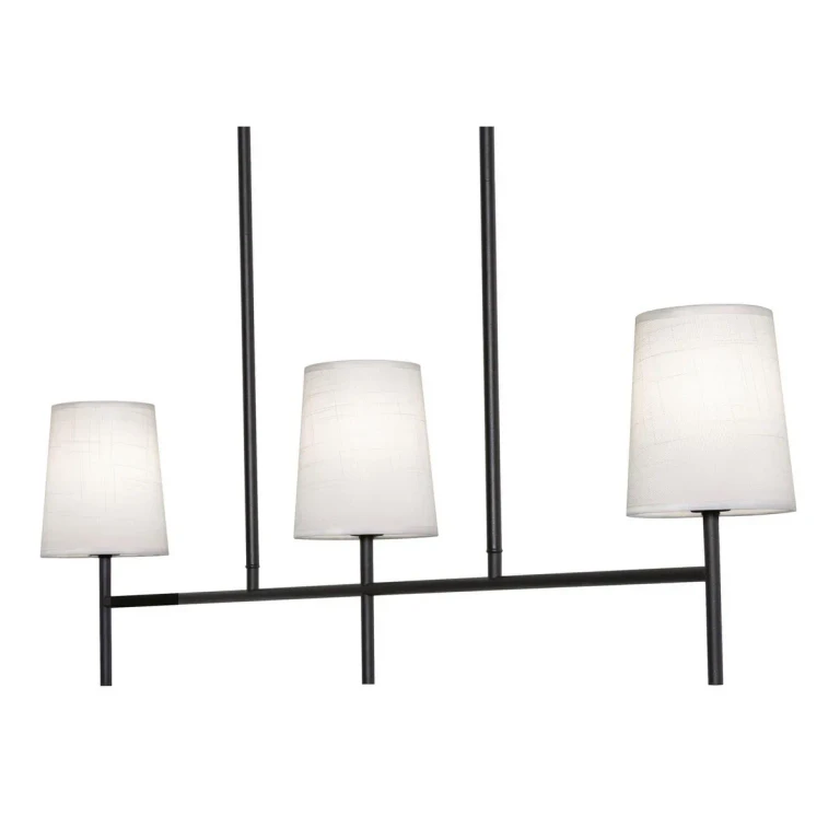 Black Three Light Linear Pendant from the Rose Collection