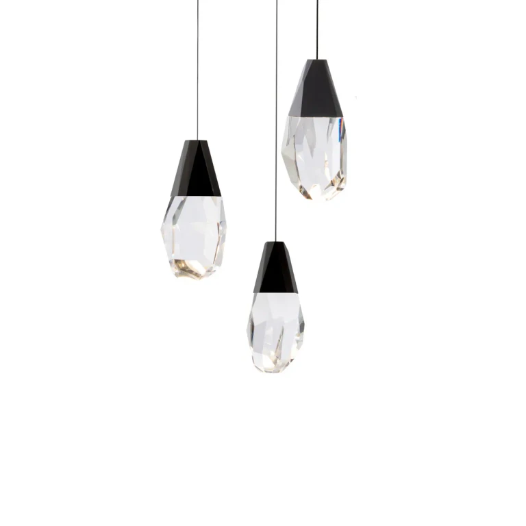 Martini 3-Light LED Pendant in Black