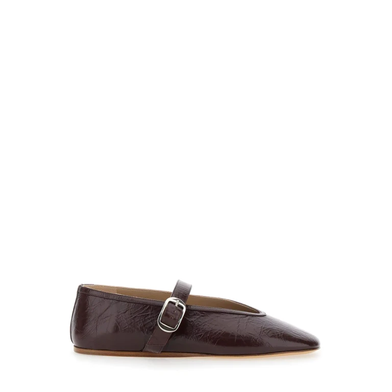 Le Monde Beryl stella Violet Ballet Shoes With Buckle Strap Closure In Leather Woman