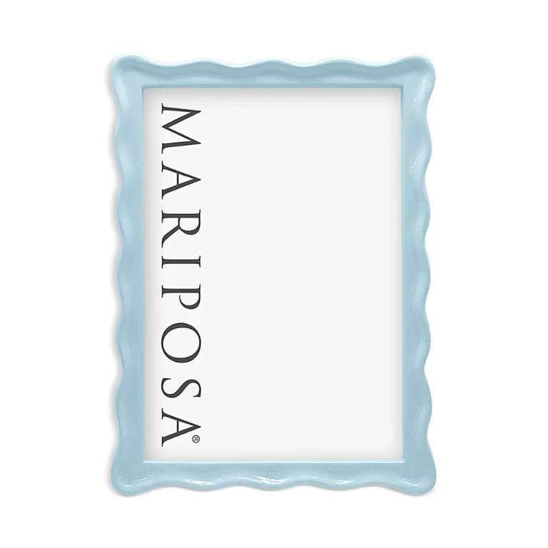 Mariposa Wavy Dusty Blue Frame, 5 x 7
