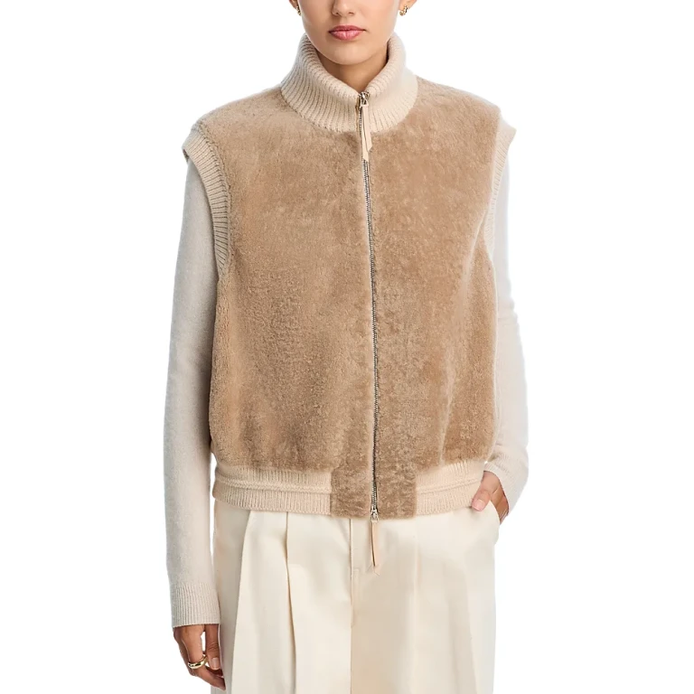 Lafayette 148 New York Shearling Vest