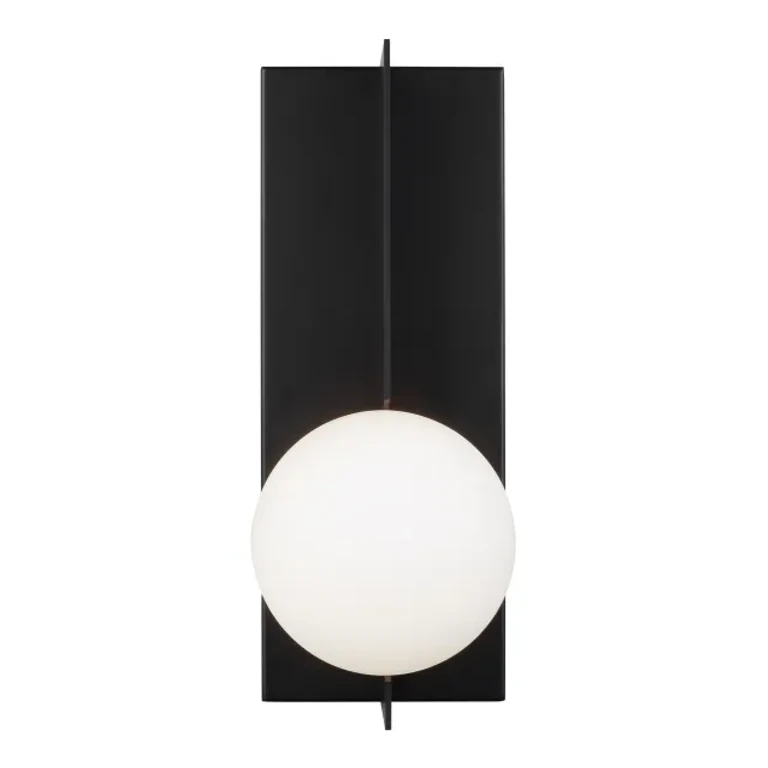 Matte Black LED Wall Sconce from the Orbel Collection