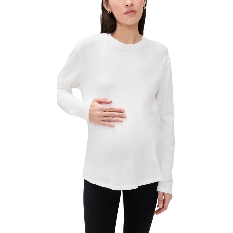 HATCH The Washed Cotton Long Sleeve Tee Washed Black 0