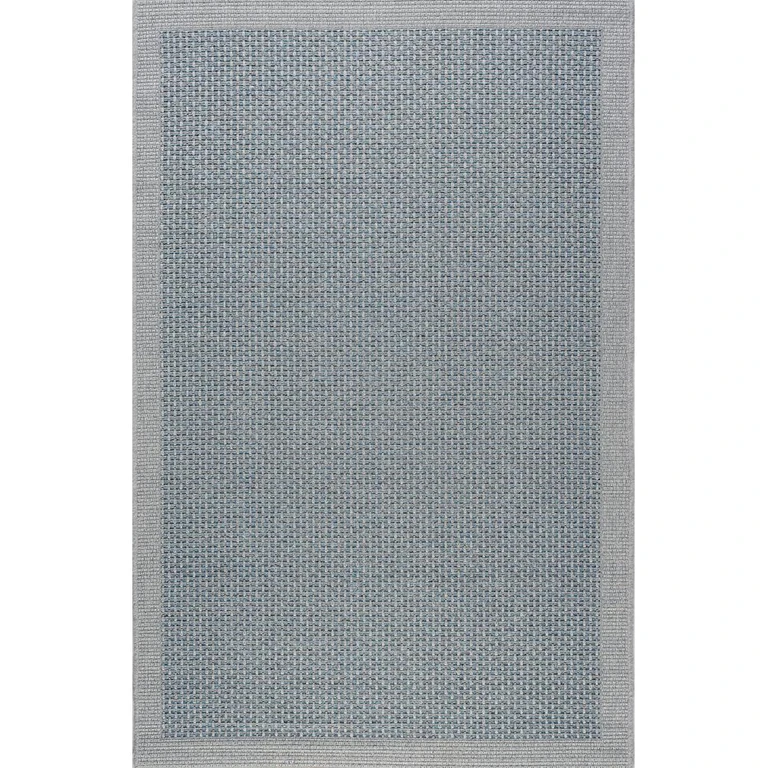 Serenity 8 x 10 Modern Solid Blue Indoor-Outdoor Rug