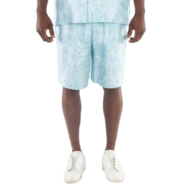 Versace Barocco Print Silk Shorts