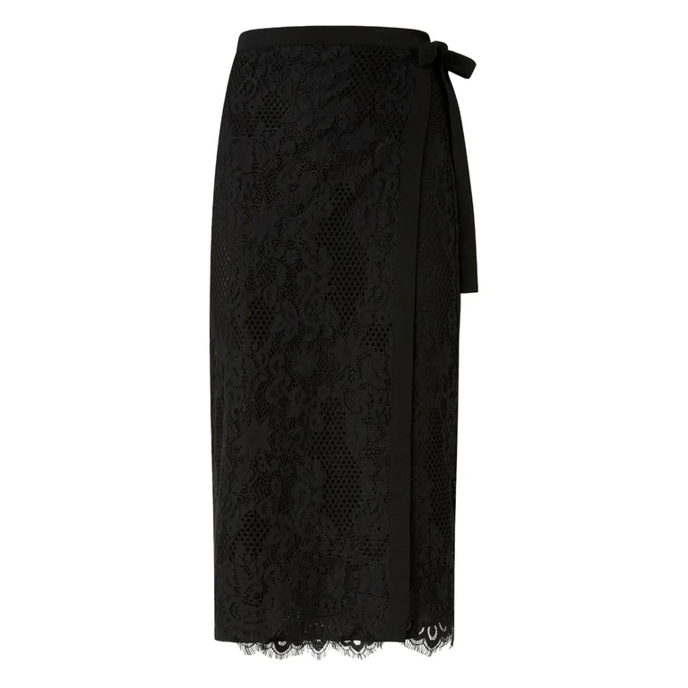 Pinko Skirts Black Cotton Nylon - Women