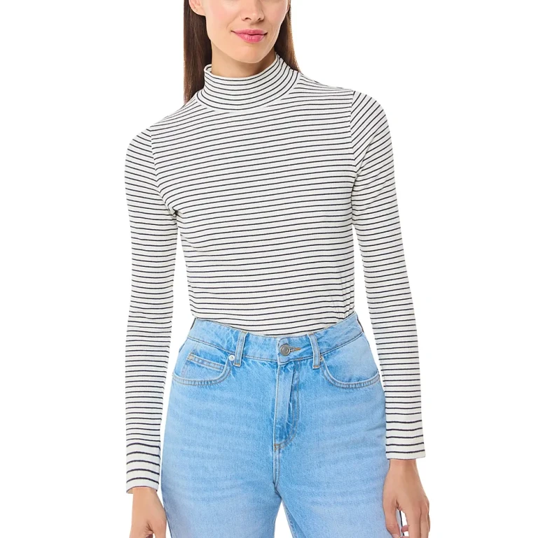 Whistles Ribbed High Neck Top