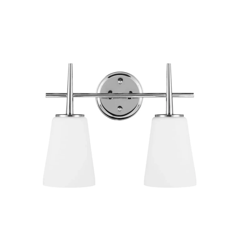 Chrome Two Light Wall Bath from the Driscoll Collection