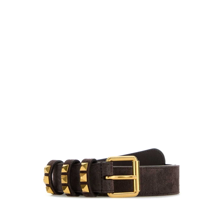 Brown Suede Belt Testadimoro Calf Leather - Bos Taurus Cinture - Women