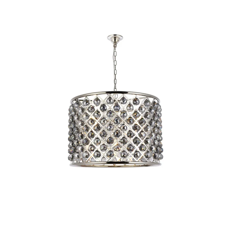 Polished Nickel Eight Light Chandelier from the Madison Collection