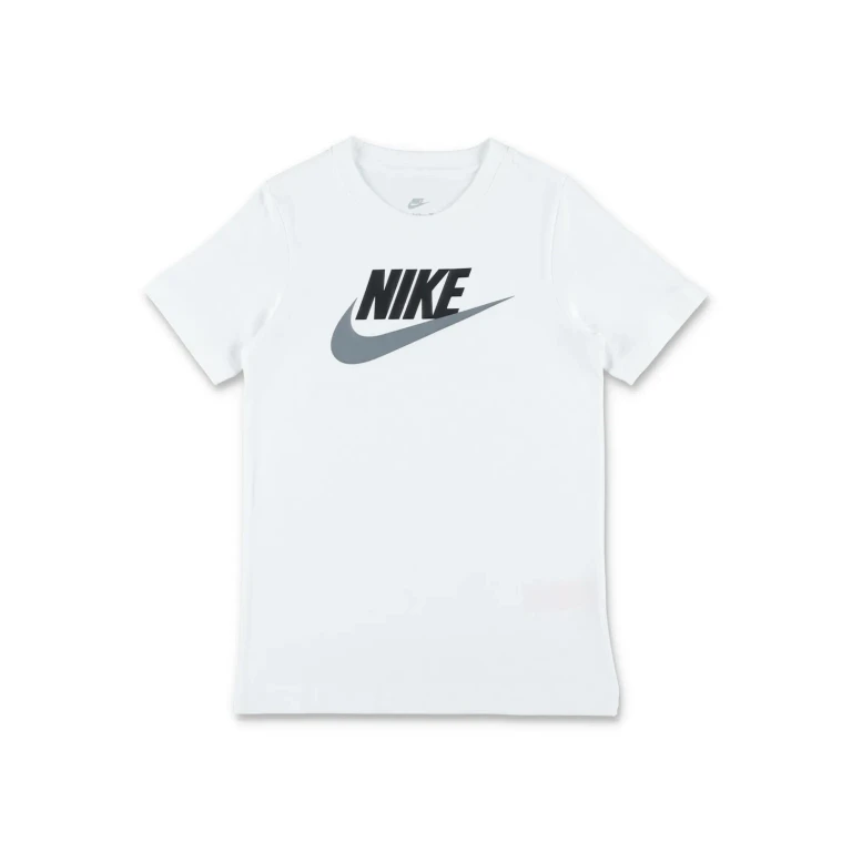 Boy's Cotton T-shirt with Swoosh Logo (DV2579100)