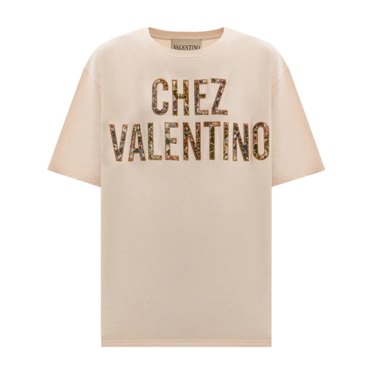 Valentino T-shirt Nude & Neutrals Cotton - Women
