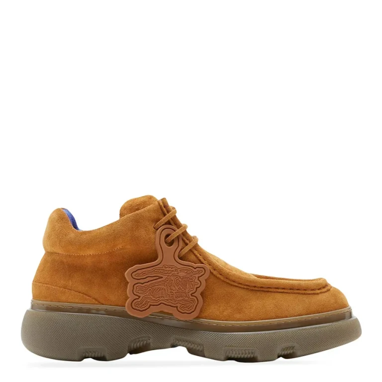 Burberry Suede Creeper Mid Derby Shoes