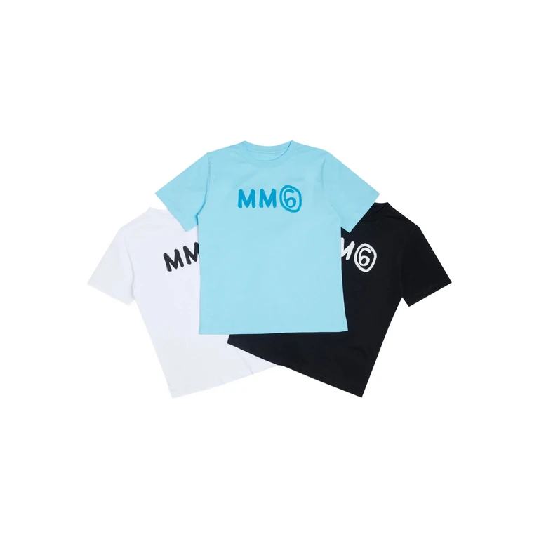 Maison Margiela Kids Three-pack Maglietta Blue T-shirt - Kids