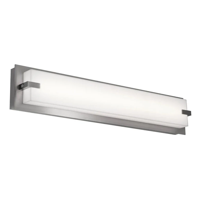 Satin Nickel LED Bathroom Vanity Light from the Sinclair Collection