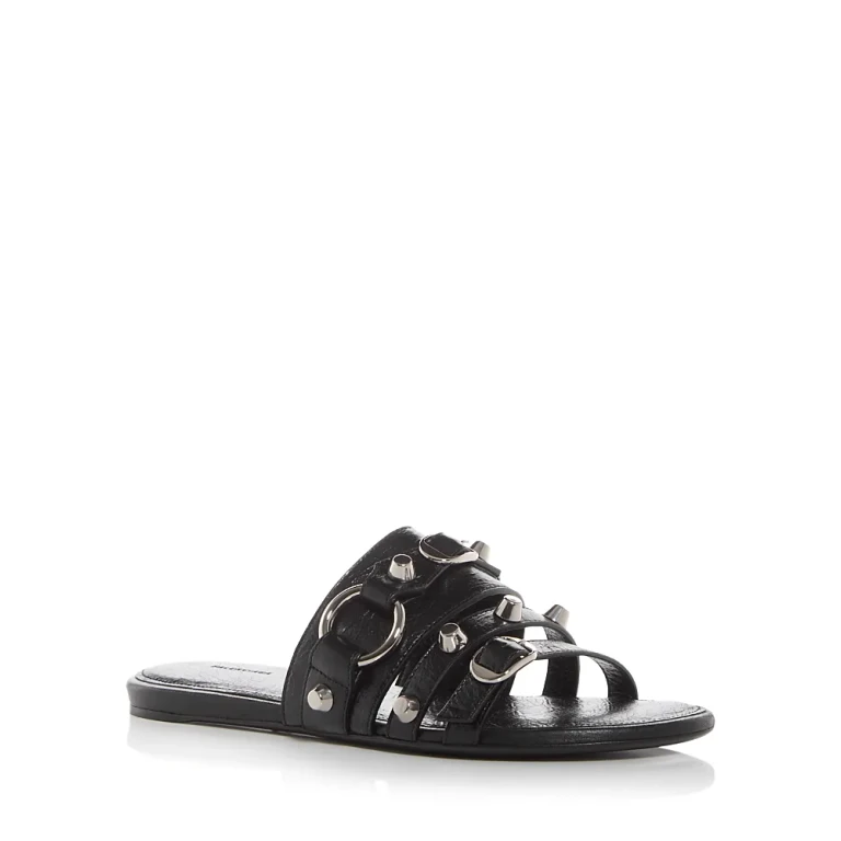 Balenciaga Women's City Embellished Slide Sandals