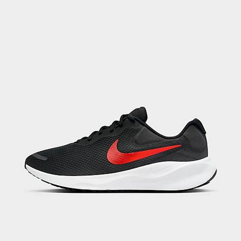 Nike Men's Revolution 7 Road Running Shoes in Black/White/University Red Size: 7.0