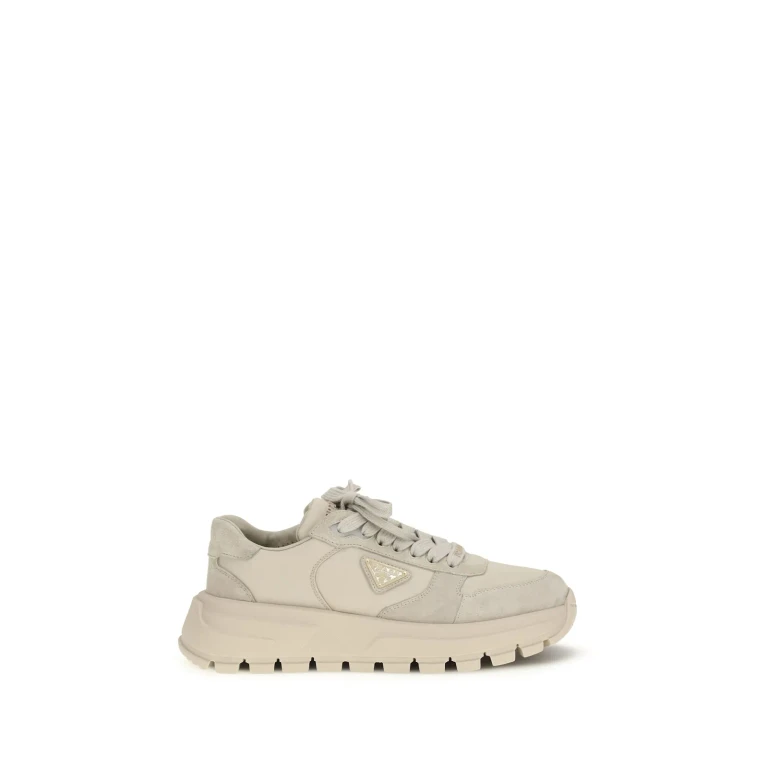 Prada Suede And Re-nylon Sneakers