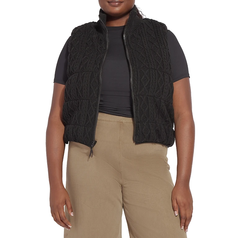 Lysse Plus Prudence Reversible Sweater Puffer Vest