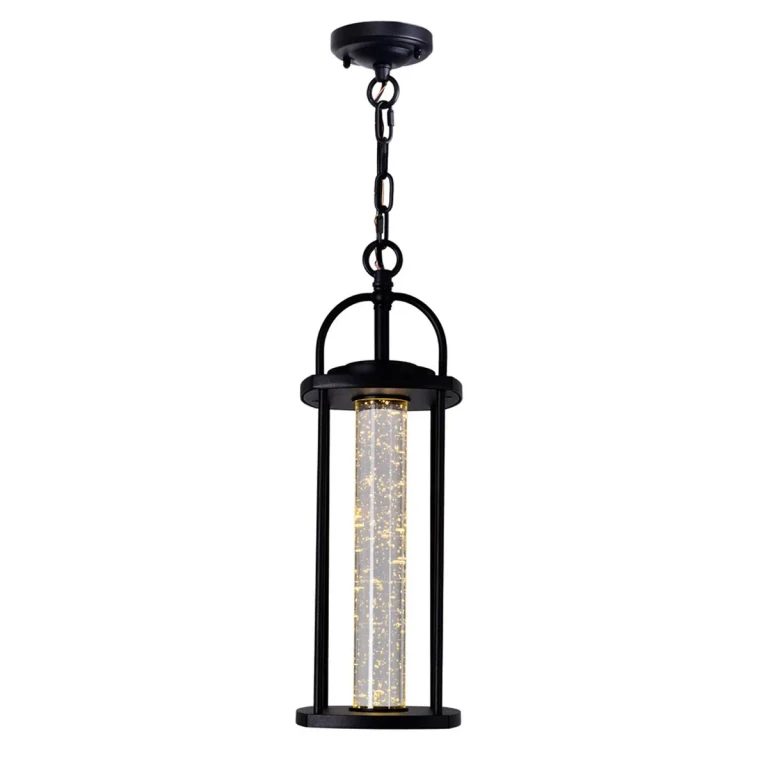 Black LED Outdoor Pendant from the Greenwood Collection