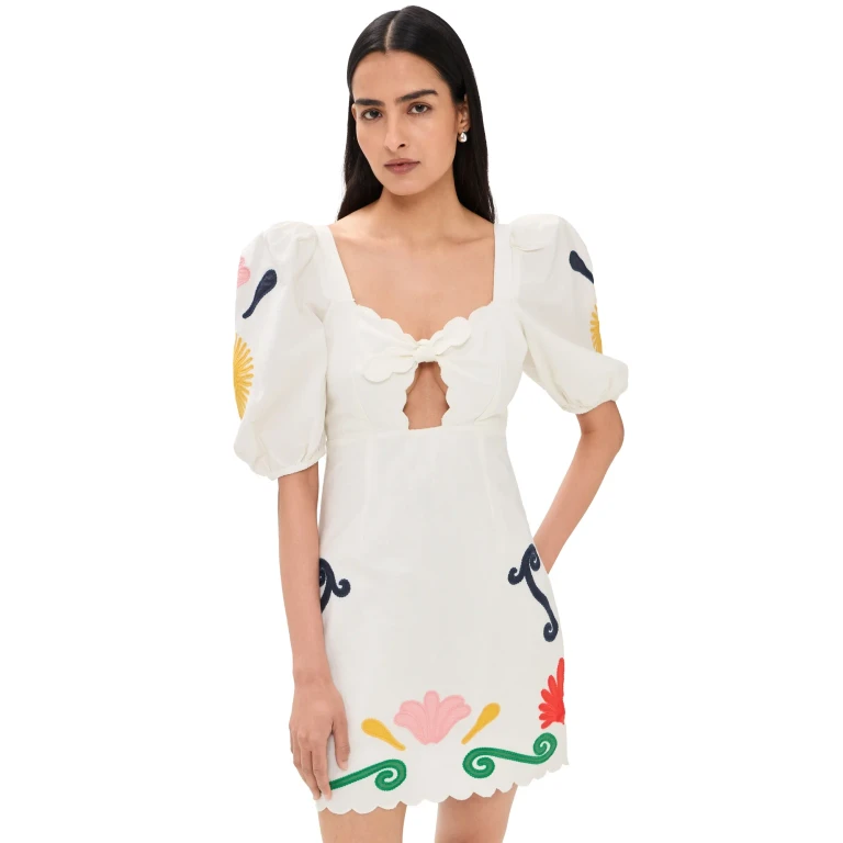 Carolina K Greta Mini Dress Off White M