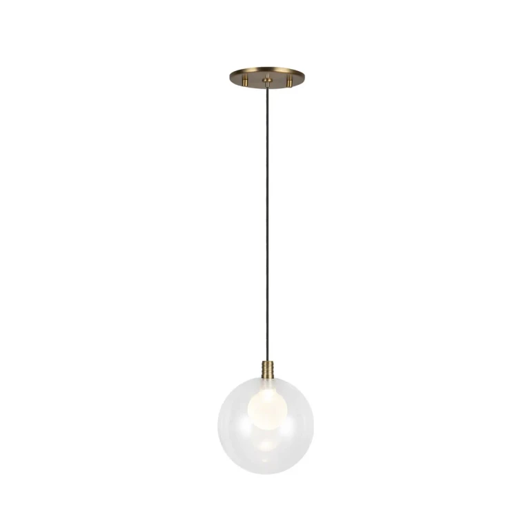 Brushed Gold LED Pendant from the Bolla Collection