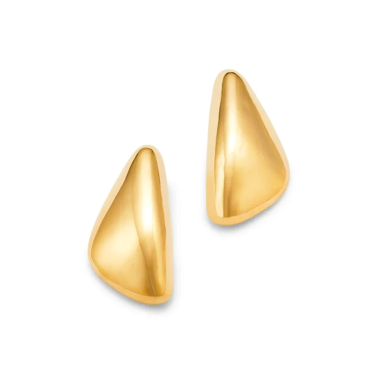 Bloomingdale's Polished Triangle Electroform Stud Earrings in 14K Yellow Gold