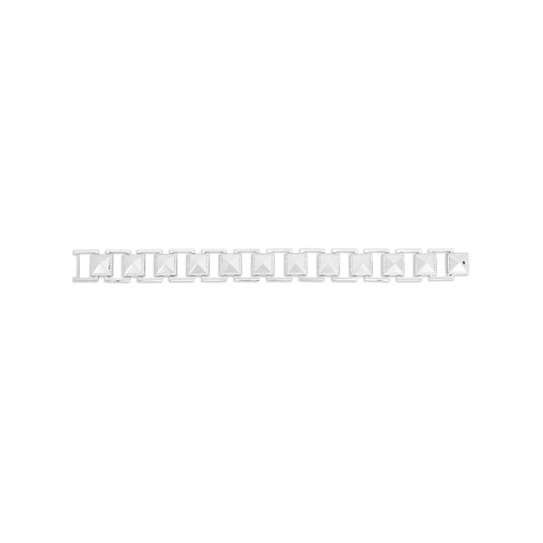 Roberto Coin 18K White Gold Obelisco Diamond Link Bracelet