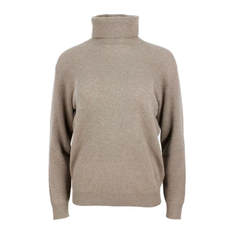 Brunello Cucinelli Pull Col Roulé - Blanc
