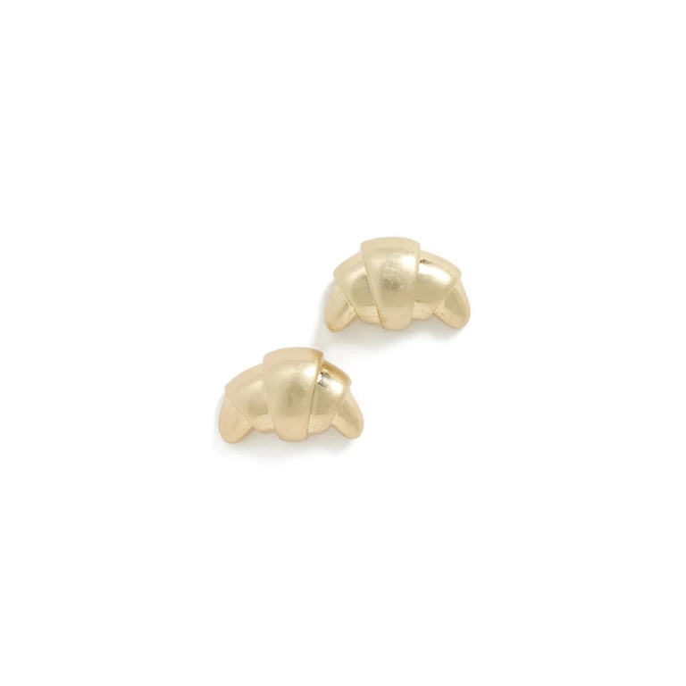 Clare V. Croissant Studs Vintage Gold One Size