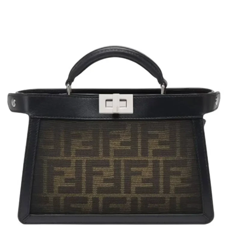 Fendi Iconic Peekaboo Iseeu FF Fabric Crossbody Bag