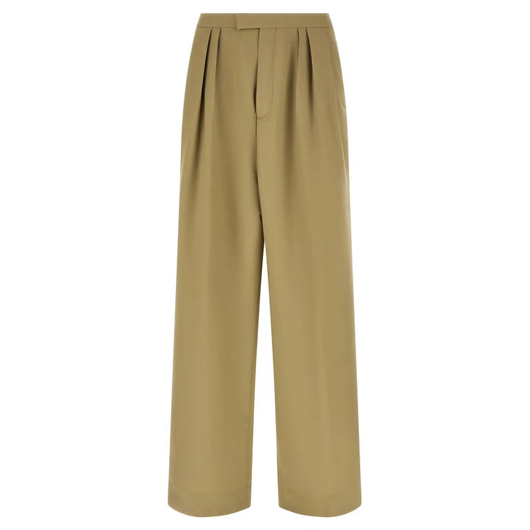 Dries Van Noten Preaches Bis pants Green Wool - Men