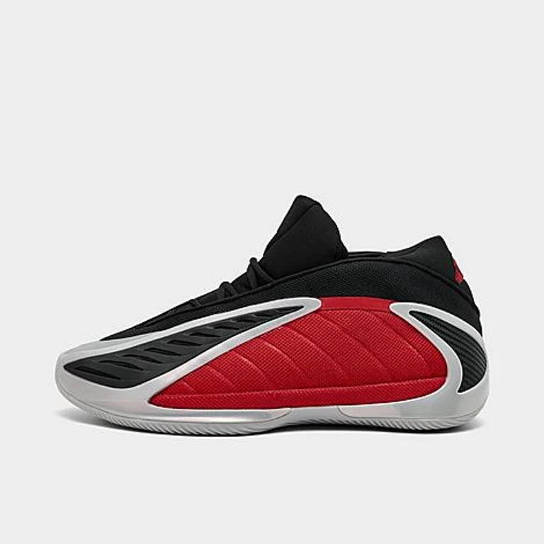 adidas Men's Anthony Edwards 2 Basketball Shoes in Silver Metallic/Pure Ruby/Core Black Size: 7.5