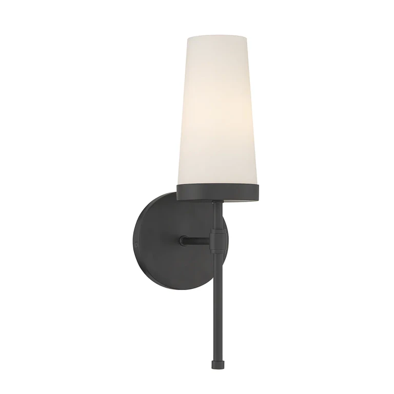 Matte Black One Light Wall Sconce from the Haynes Collection