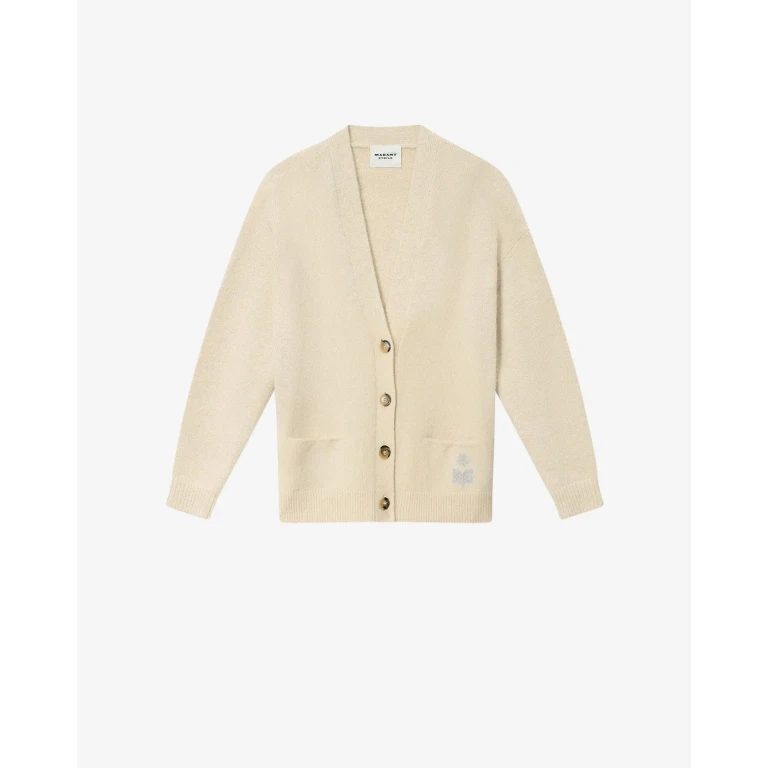 Marant Étoile Ivory Alpaca Blend Eborah Cardigan