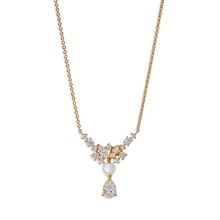 Nadri Ravish Cubic Zirconia Frontal Drop Necklace, 16-18